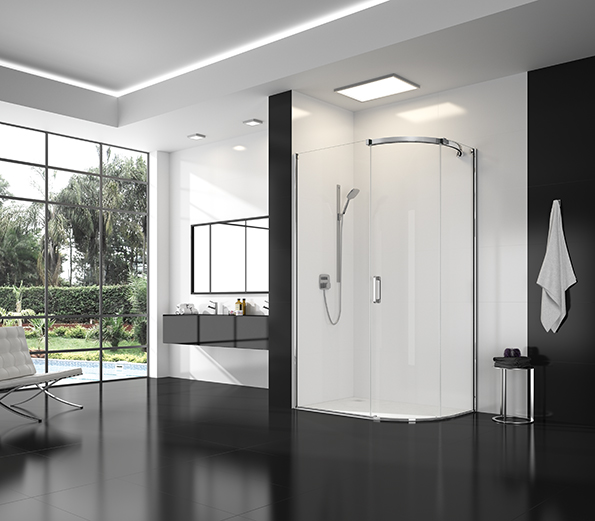 Душевой уголок асимметричный GSQ1290H L or R Merlyn Arysto Хромированный 