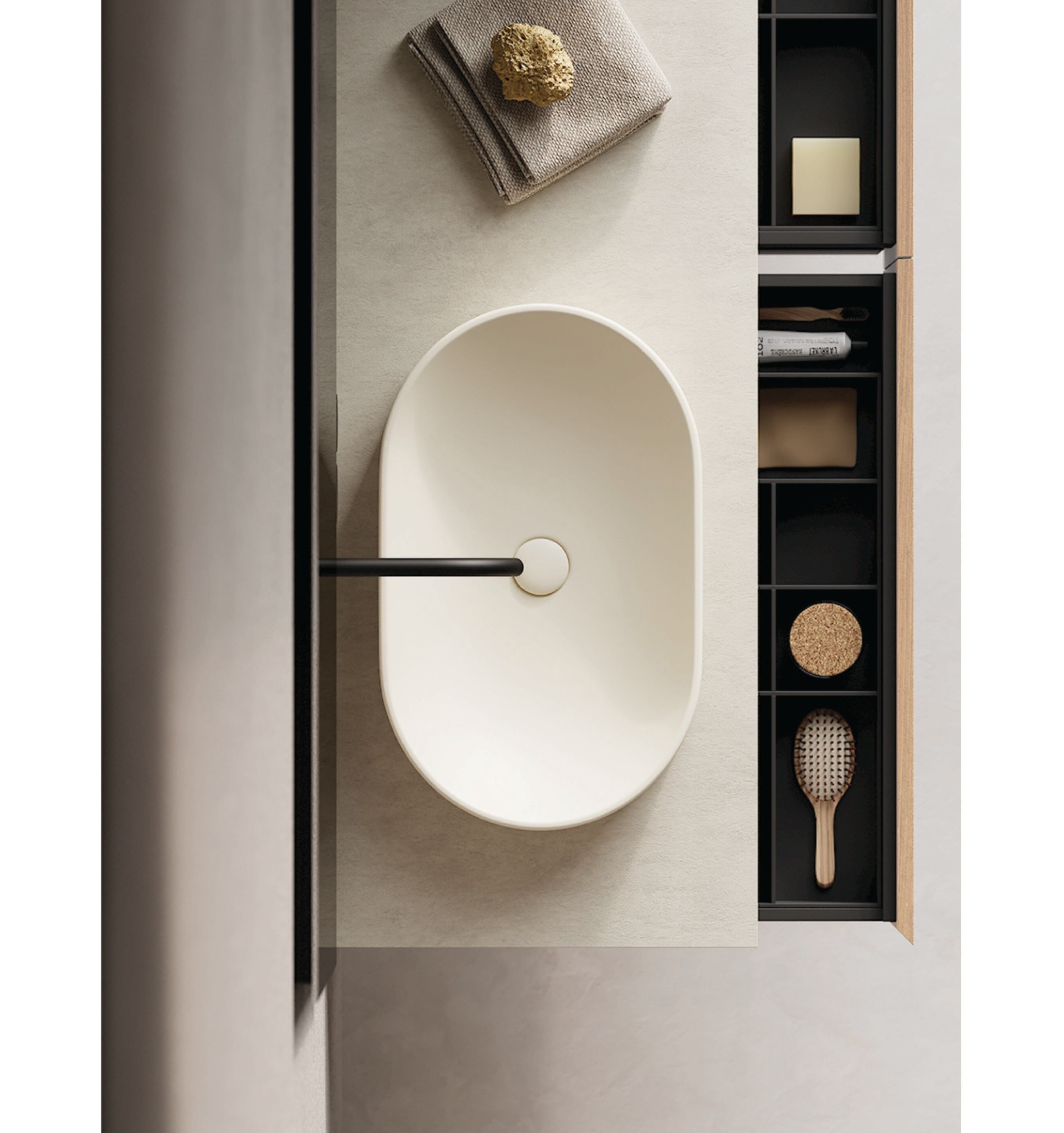 МДФ подвесной шкаф для умывальника с ящиком Nic Belt ARCH-00109772 - Вид №1