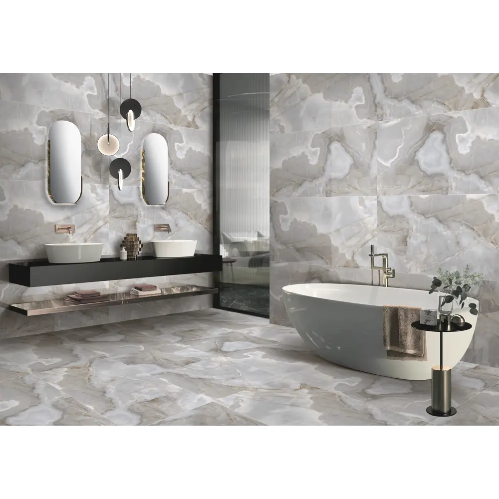 Керамогранит ARCADIA CERAMICA Rex Onyx Blue 60x120 - серо-голубая глазурь 89380126 STLM-0945879 - Вид №5