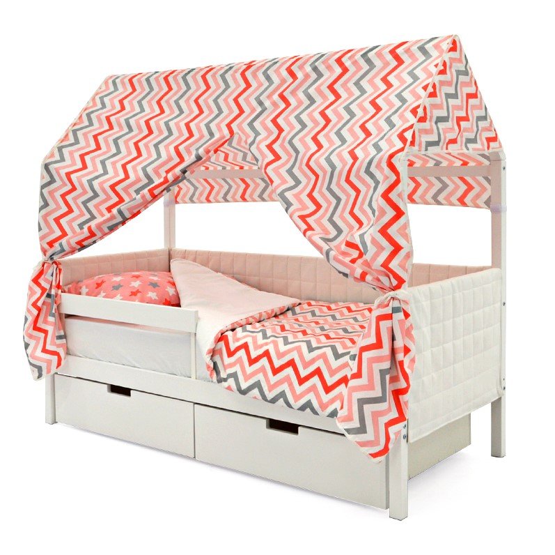 Детская кровать-домик мягкая белая Svogen БЕЛЬМАРКО  00-3873179 Белый Santreyd  - Вид №13