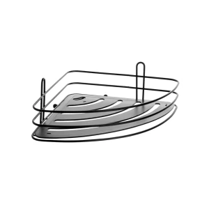 Полка угловая Raindrops Black W7256 1 ярус 20x20x7 см