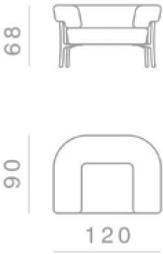 GHIDINI1961 Кресло с подлокотниками Katana sun-id-1453029 - Вид №5