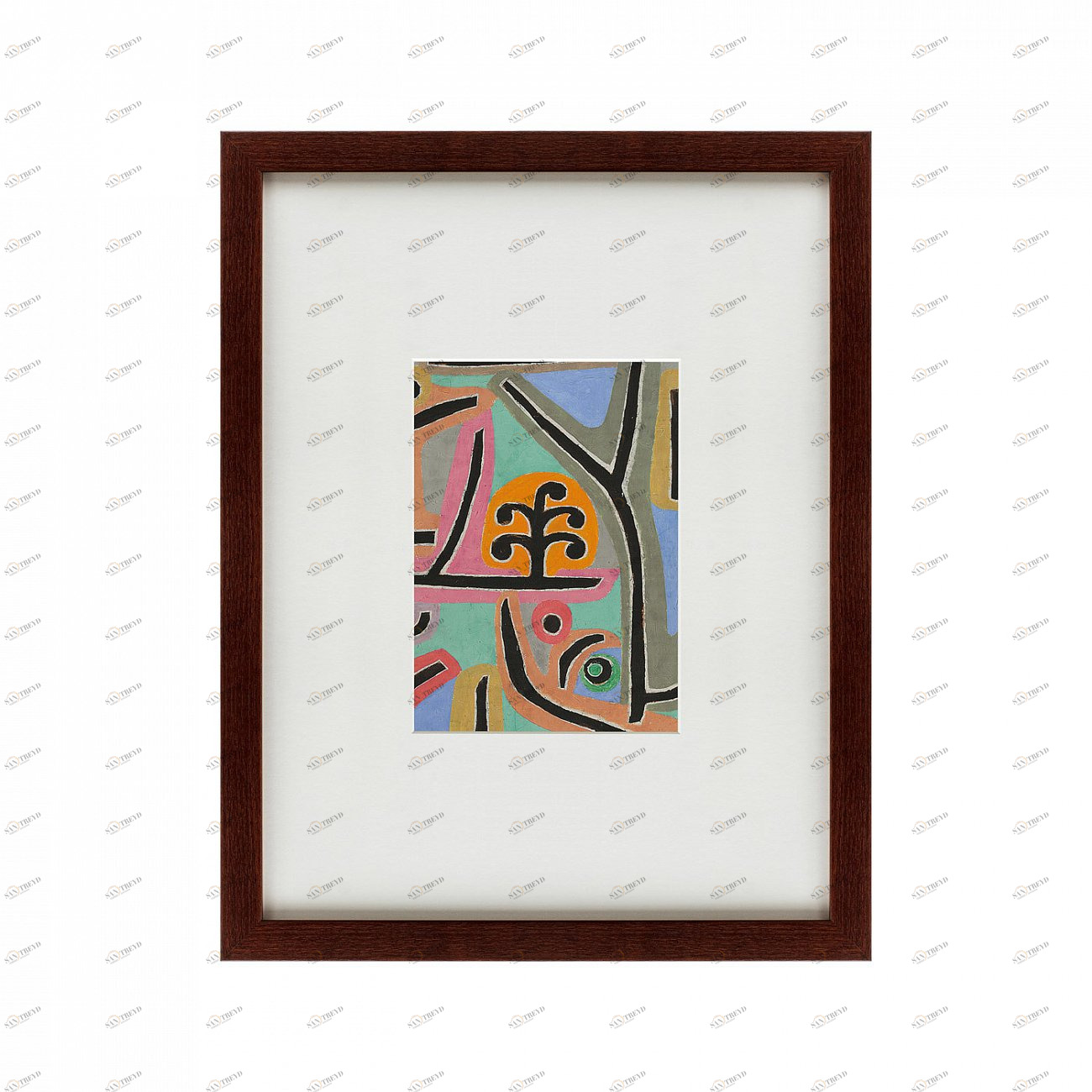 Картина в раме 47х60 см Park bei lu. Fragment №2, 1938 КАРТИНЫ В КВАРТИРУ  135578 Голубой;зеленый;разноцветный 