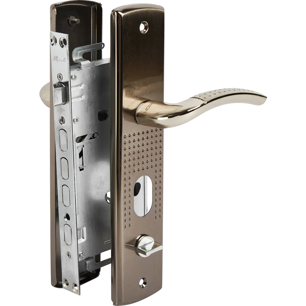 НОРА-М Врезной замок для левосторонних дверей с матовым никелем 85539372 STLM-0063689 - Вид №1