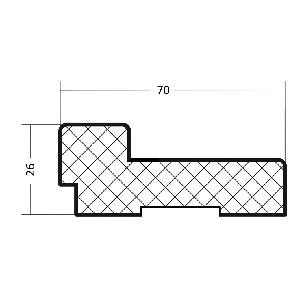 Порог 2070х70х26 мм финиш-бумага ламинация цвет белый VERDA STLM-2162815 - Вид №2