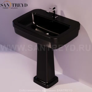 EVO11NERO Подвесная раковина настенная прямоугольная Simas Evolution черная