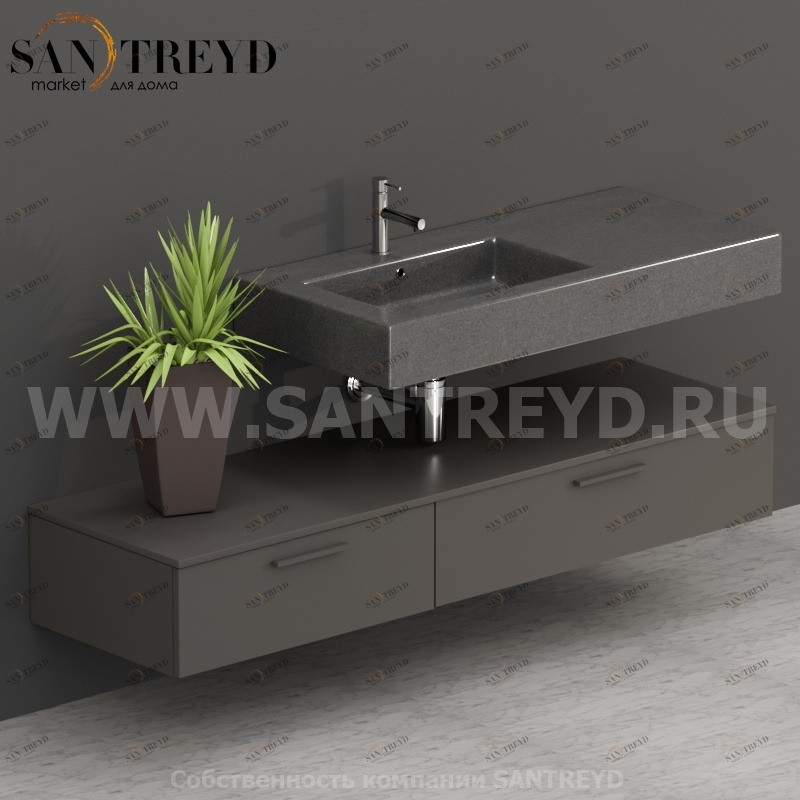 T17052AT2 Столешницы для использования в сочетании с тумбами и открытыми тумбами 170 см серая Globo ARREDO WOOD Италия Ceramica Globo