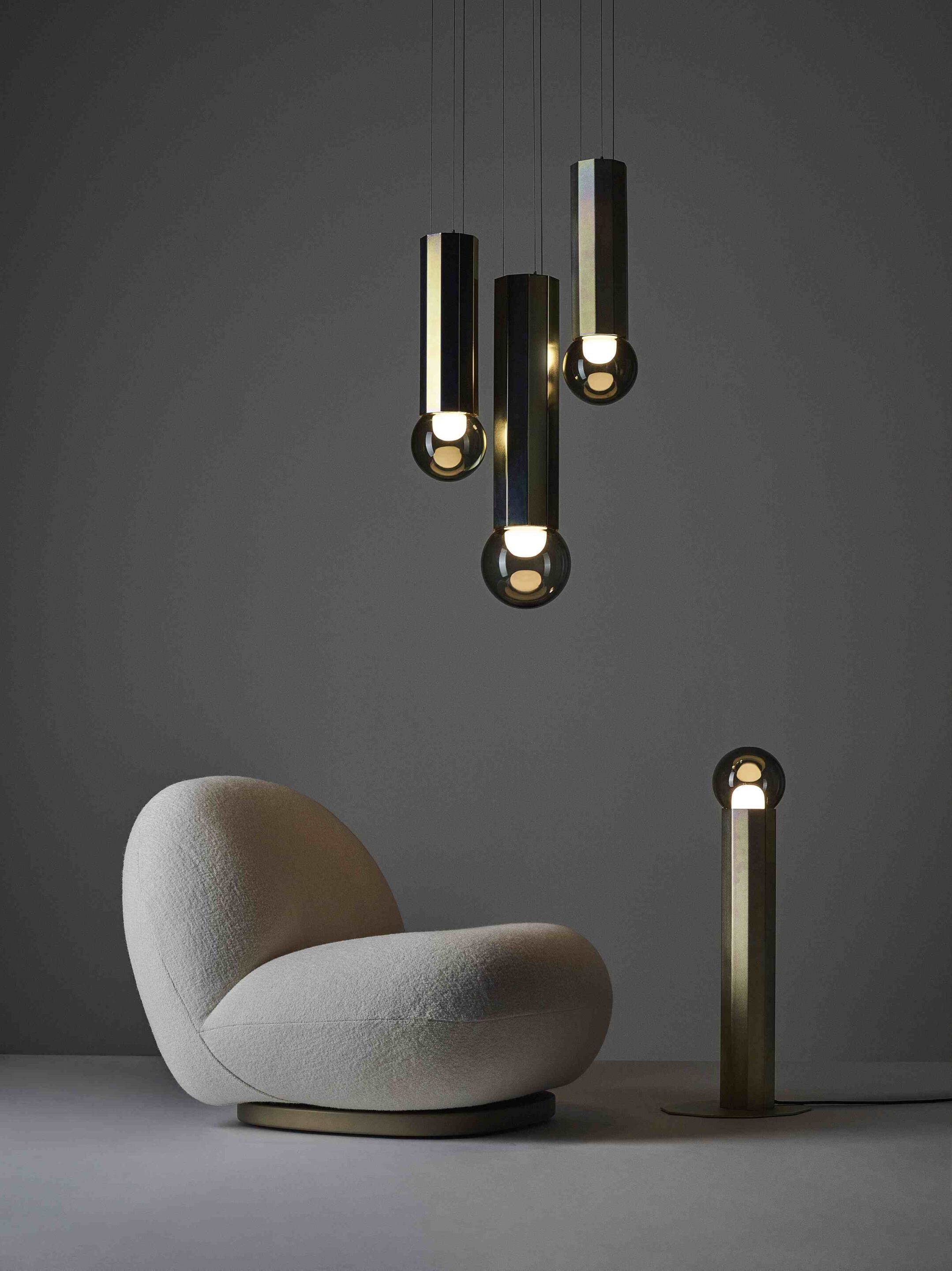 Выдувное стекло и металлический светодиодный подвесной светильник BROKIS Prisma ARCH-00087966 - Вид №22