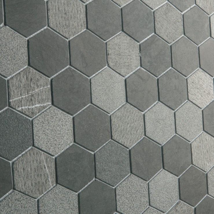 Ideamarmo Мозаика из камня Fossena Esagonale Exg 603 - Вид №1