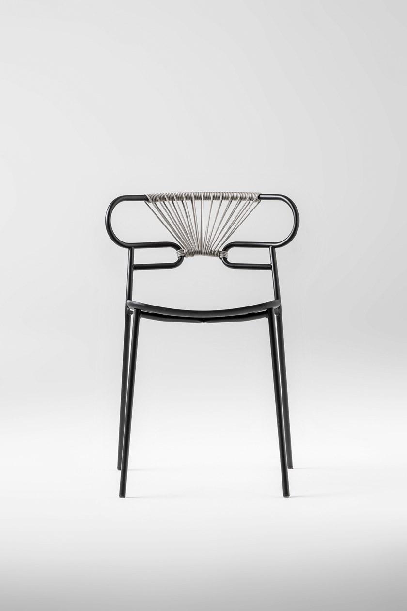 TrabA' Штабелируемый стул из металла и полиуретана Genoa 0047/48-met-cross-pu - Вид №2