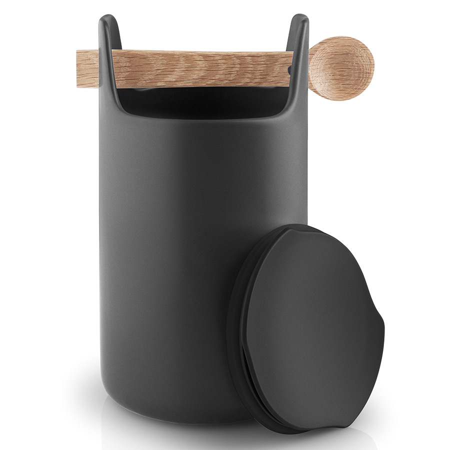 Банка с крышкой и с ложкой 20 см черная Toolbox EVA SOLO  00-3871201 Черный  - Вид №2