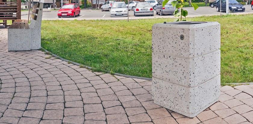 ENCHO ENCHEV - ETE Бетонный мусорный бак с крышкой для улицы  72  - Вид №5