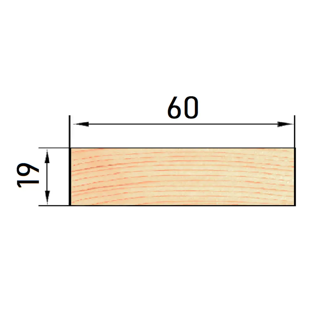 АРЕЛАН Брусок строганый Экстра 19x60x3000 мм для интерьера и мебели 82605898 STLM-0031340 - Вид №3