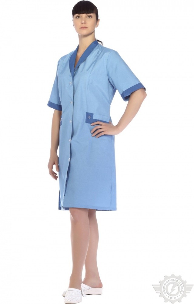 61745 Халат "Радуга" короткий рукав  Одежда для обслуживающего персонала  размер 46 Спецодежда  - Вид №4