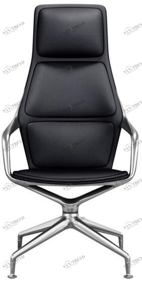 Brunner Поворотное кожаное кресло с подлокотниками Ray 9262/a