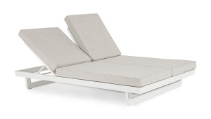 Двуспальная Садовая кровать с откидной спинкой из ткани