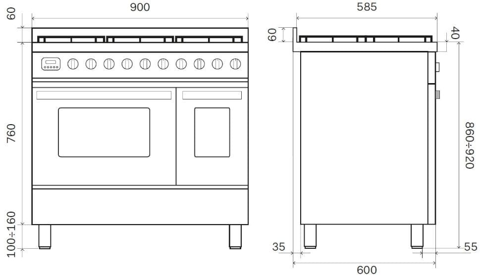 Отдельно стоящая кухня из нержавеющей стали Ilve Pro Line ARCH-00062456 - Вид №2