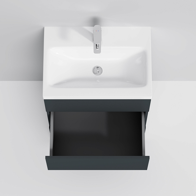 M91FSX0602GM База под раковину напольная 60 см 3 ящика графит матовый AM.PM Gem S  - Вид №3