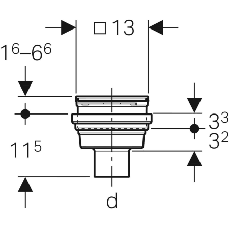 388.031.00.1 Трап Geberit Varino, вертикальный, d63 Geberit  - Вид №2