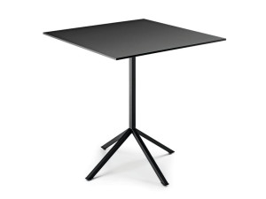 Квадратный стальной стол со спицами