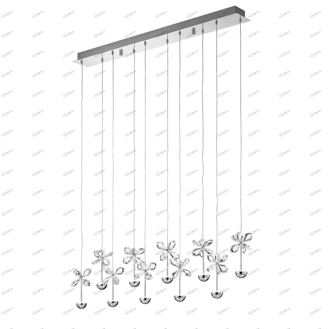 Подвесная люстра Eglo Pianopoli 93663 EGLO ДИЗАЙНЕРСКИЕ, PIANOPOLI, ДВУХЪЯРУСНЫЕ 057023 Хром 