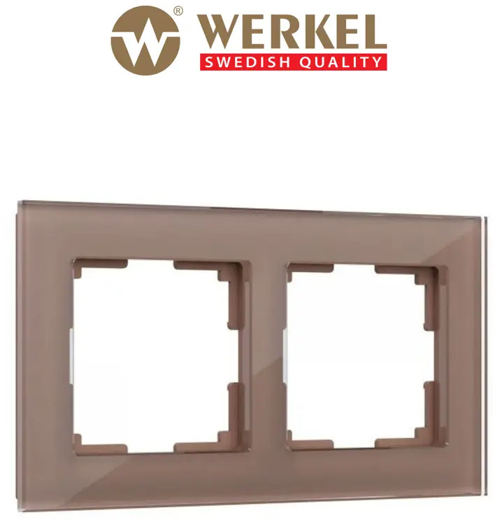 90482098 Рамка для розеток и выключателей Werkel Favorit латте 2 поста цвет латте STLM-0245468