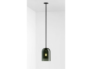 Подвесной светильник из стали и стекла