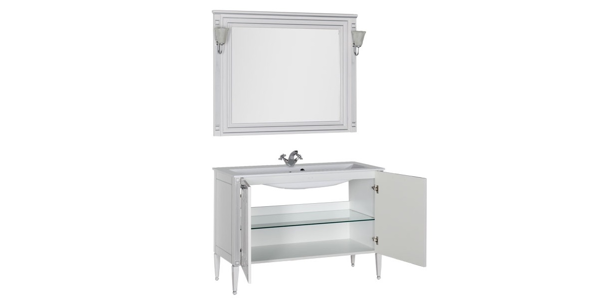 Комплект мебели Aquanet Паола 120 белый ПАЛЛАДА 00182131 - Вид №2