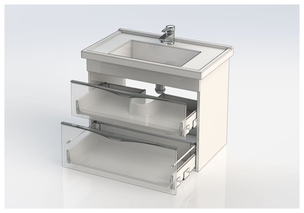 Тумба с раковиной Aquanet Эвора 80 белый 0018493700182324 - Вид №6