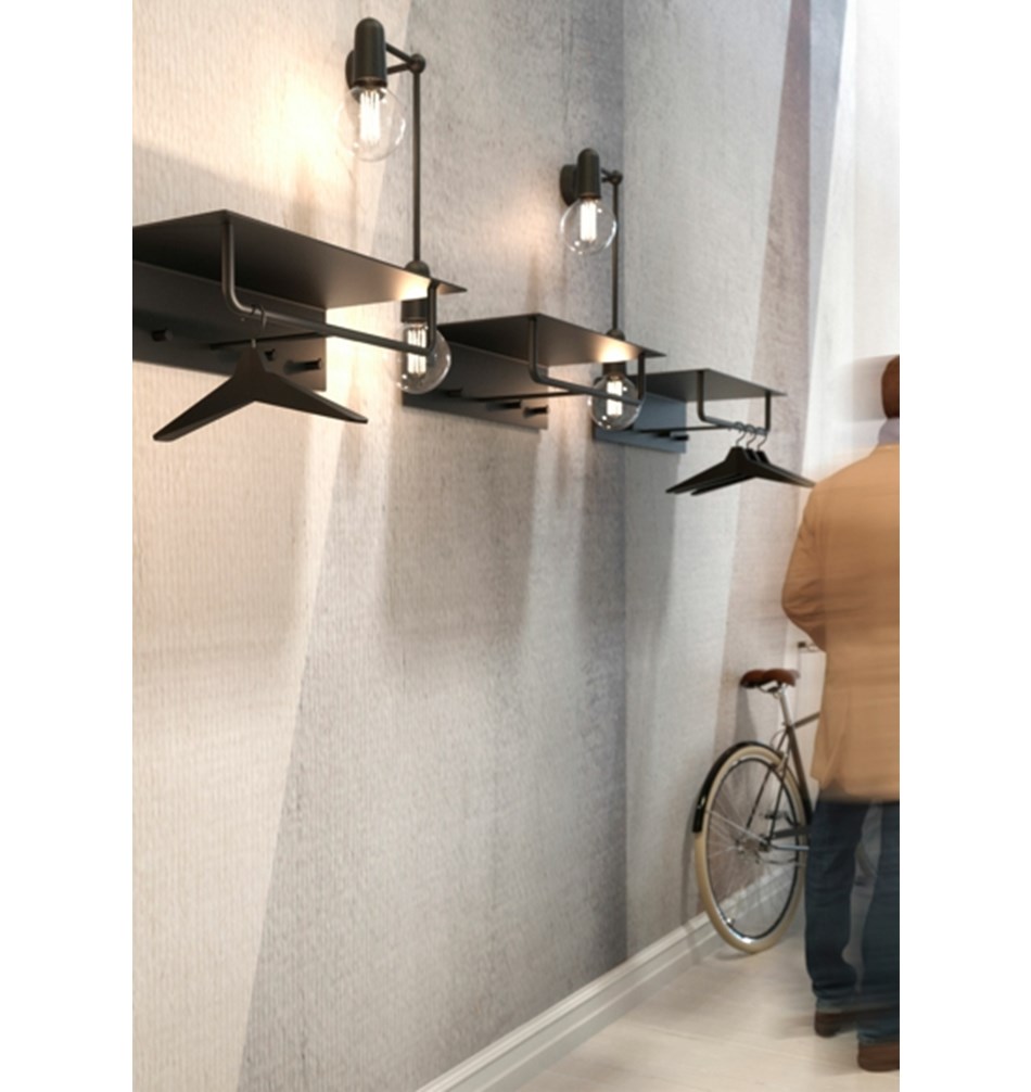 FROST Вешалка для верхней одежды UNU 600 » черный / черный Алюминий / нержавеющая сталь Черный U4003-BB  - Вид №2