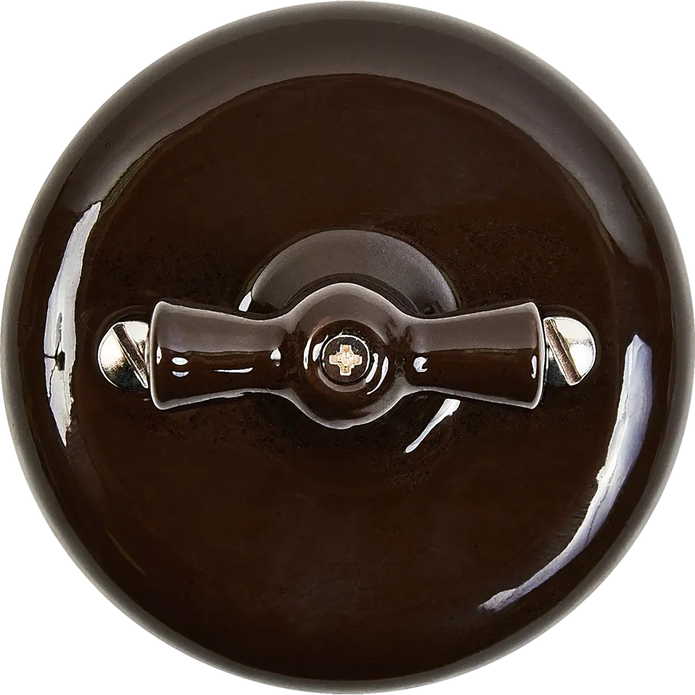 Выключатель накладной Electraline 1 клавиша цвет керамика цвет коричневый Ришелье STLM-2174496 - Вид №1