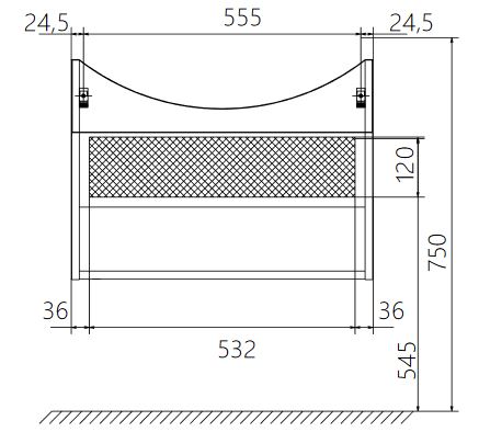 У50112 Тумба без раковины Вита 65П 2д, МДФ 1 Marka Вита - Вид №5