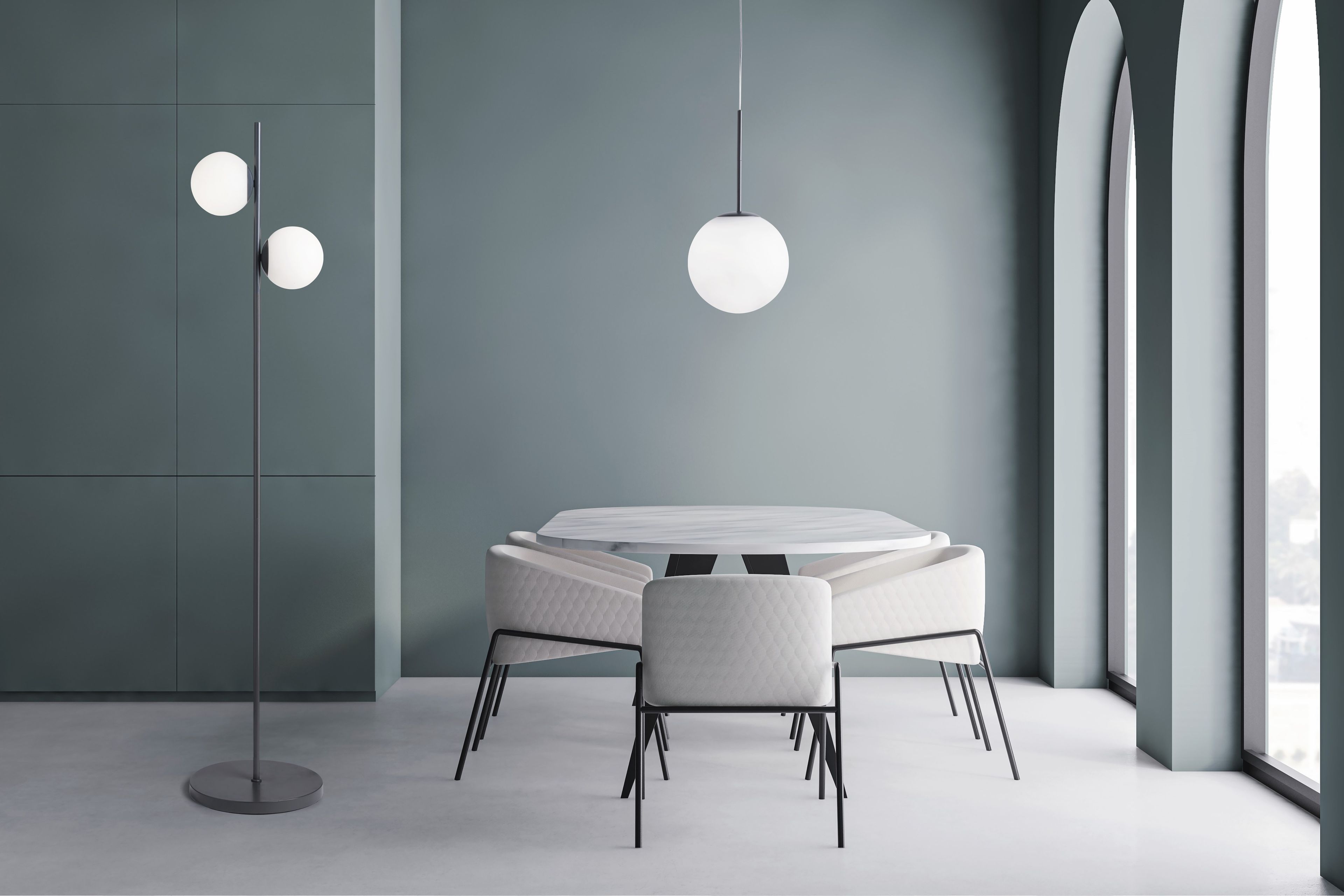 Подвесной светильник из опалового стекла Miloox Jugen ARCH-00141271 - Вид №8