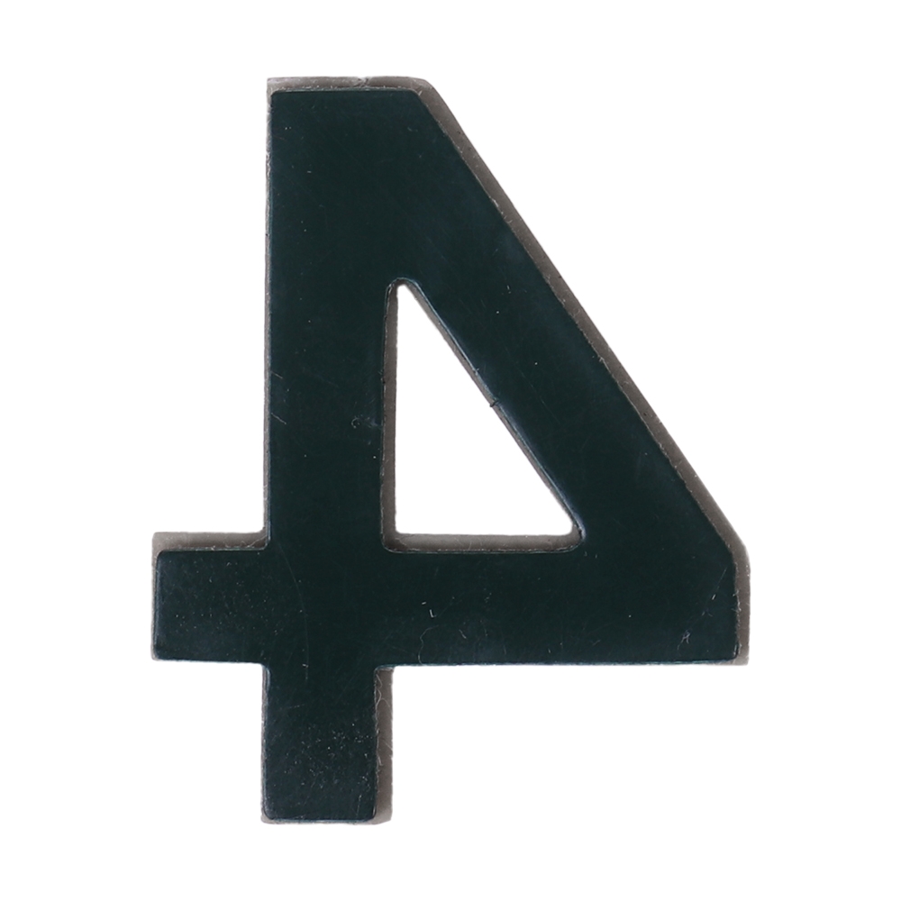 Дверной номер  «4», 32х5х40 мм, матовое серебро LJPS0090 Public Steel Россия  - Вид №1