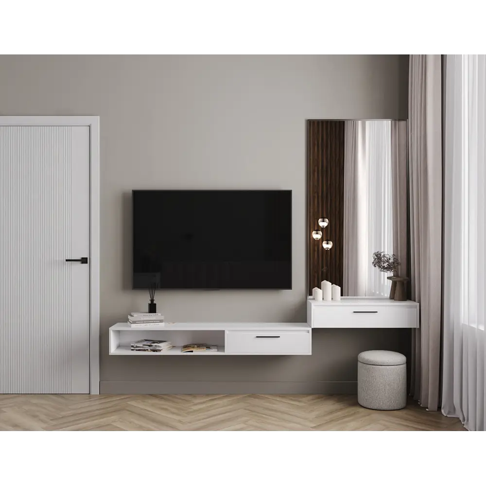 Консоль Лион 80x20x30 см ЛДСП цвет белый 89428046 STLM-2029594 Santreyd  - Вид №6