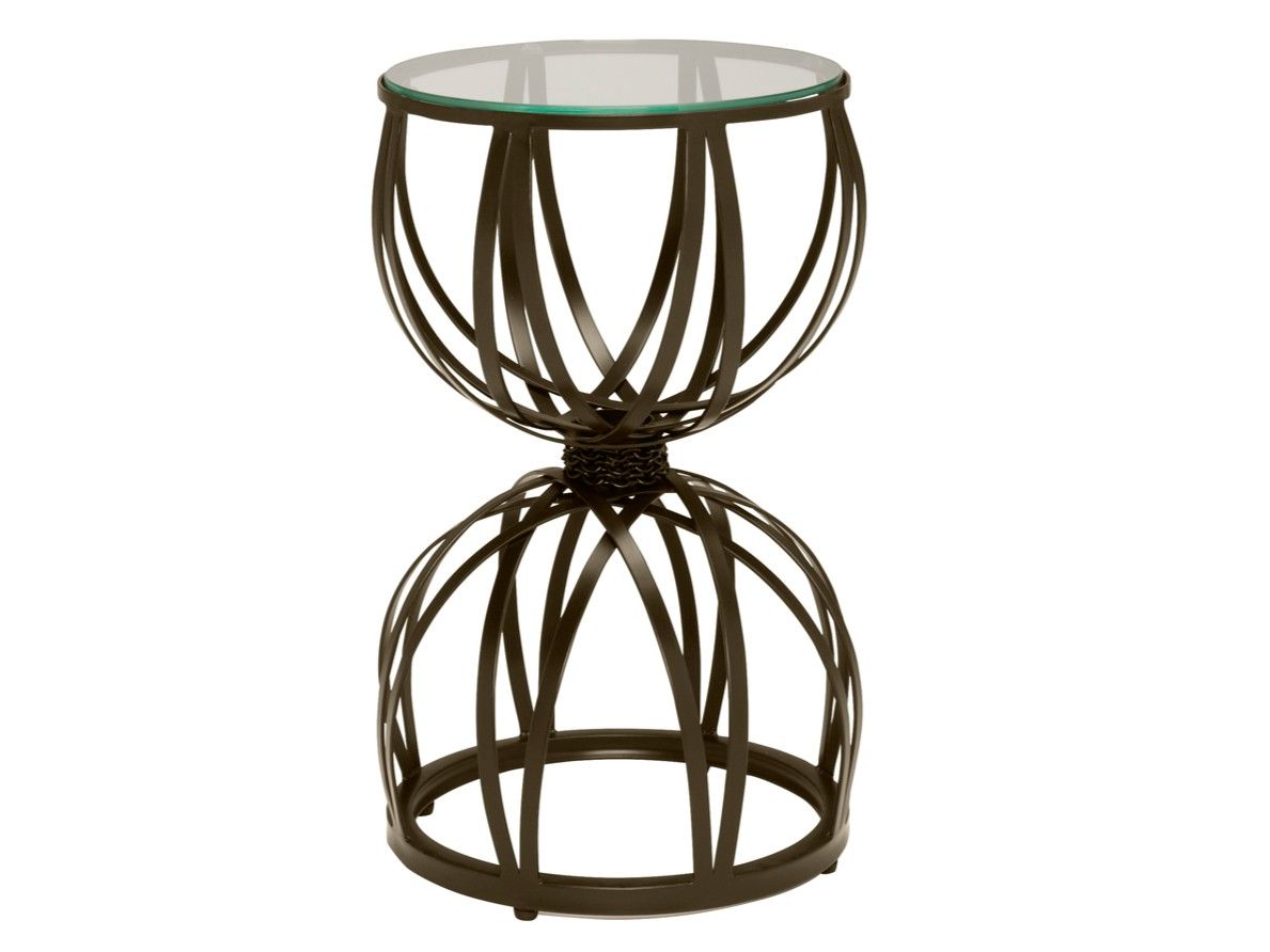 Круглый журнальный столик из нержавеющей стали и стекла JANUS et Cie ARCH-00122172 - Вид №3