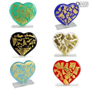 3803 ORIGINALMURANOGLASS Моя любовь - муранское стекло и золото 24 кт - OMG 11 см