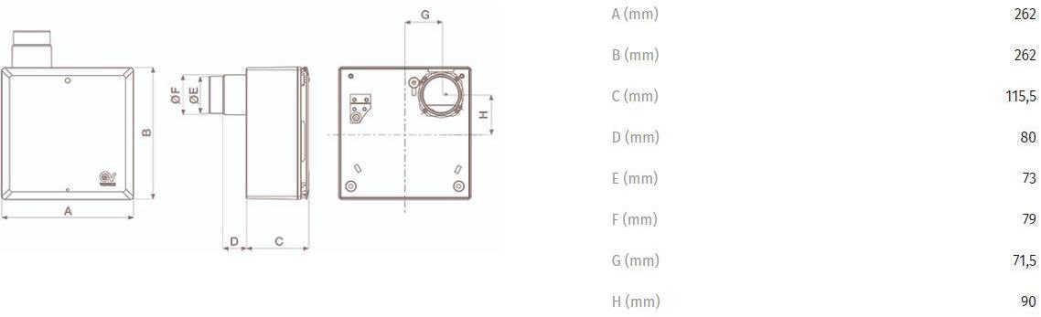 Vortice Центробежный аспиратор Vort quadro evo 11528 - Вид №5
