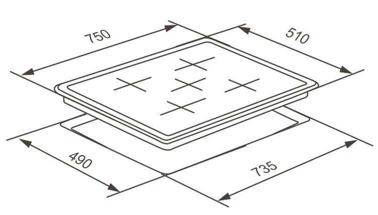 9168764 Электрическая варочная поверхность Meferi MEH755BK ULTRA STDN-0037585 - Вид №10