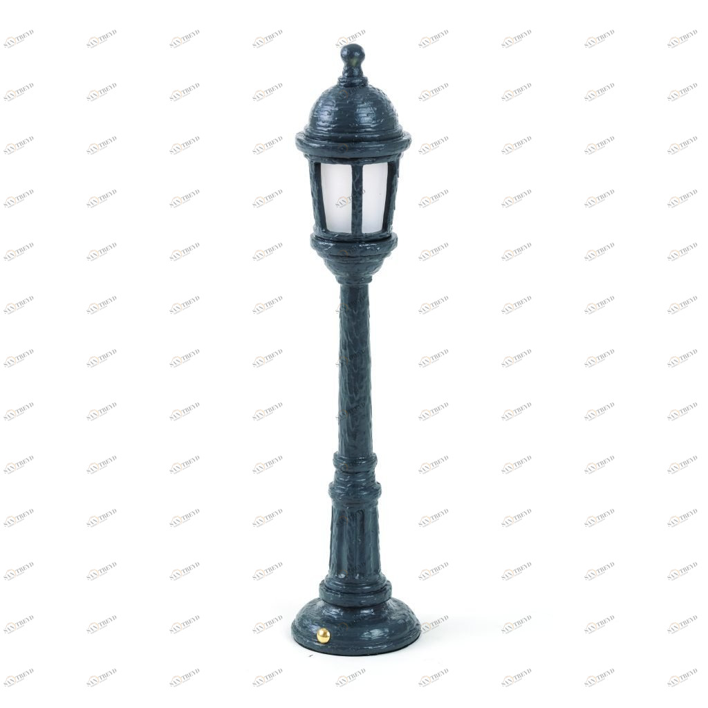 Настольная лампа 42х9,8 см грецкий орех Street Lamp Dining Black 14700 SELETTI  00-3882477 Коричневый;черный 