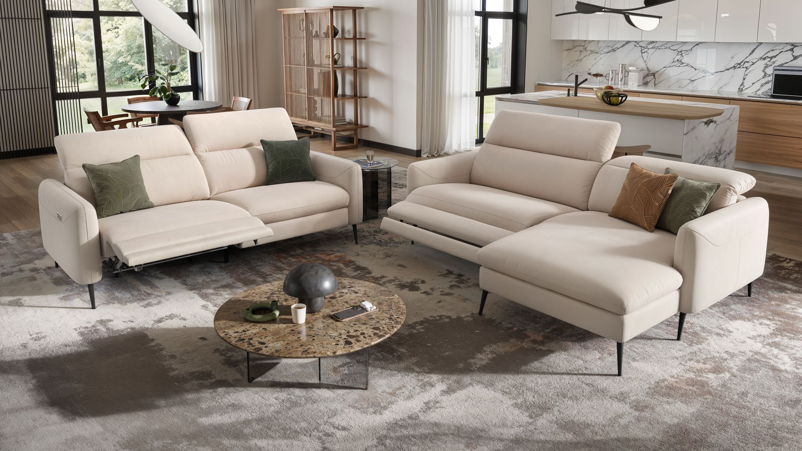 Тканевый диван с полуостровом Sofanella Мессина ARCH-00112571 - Вид №2