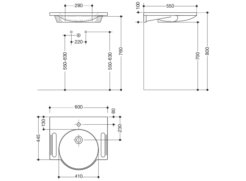 950.11.106 умывальник слабоумия HEWI USA Produkte  - Вид №5
