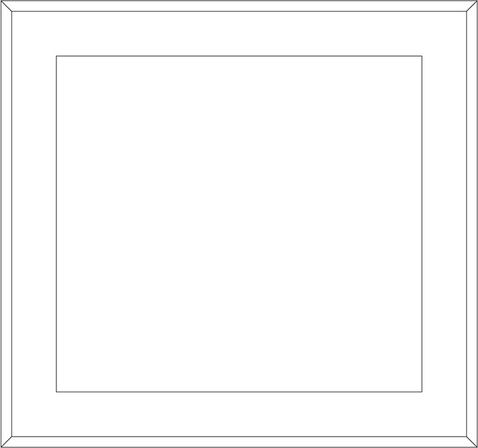 BY 2203 Зеркало в багетной раме cо встроенным LED-светильником 22 W EVOFORM Ledside - Вид №1