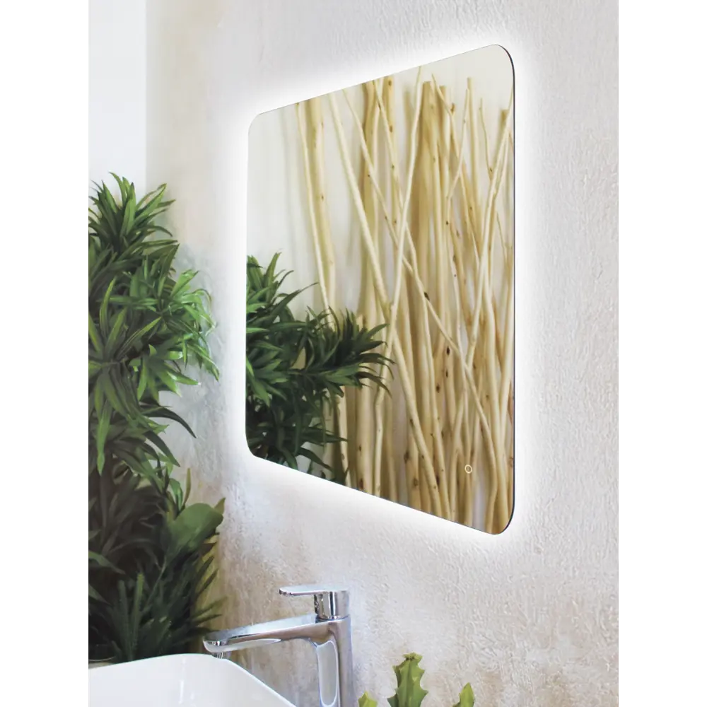 Зеркало в ванную комнату Сингапур Лайт 80x80 см с подсветкой Santreyd STLM-2151127 - Вид №8