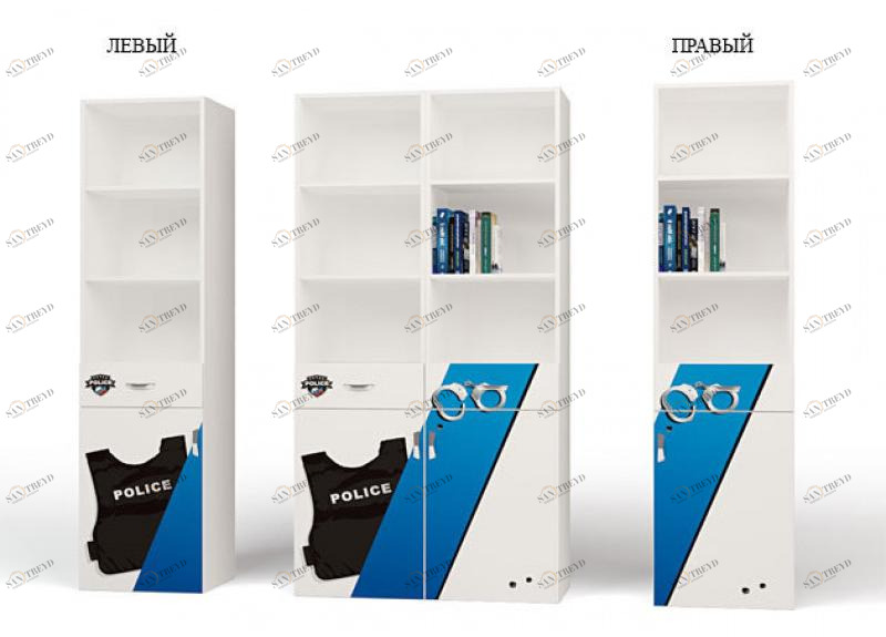 Стеллаж узкий ABC-KING Police правый 4631147958884