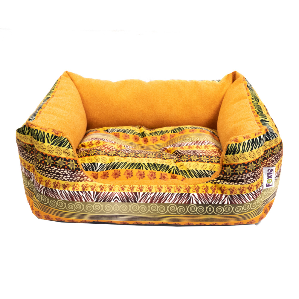 ПР0057006 Лежак для животных Ethnics 60х50х18см оранжевый Foxie 