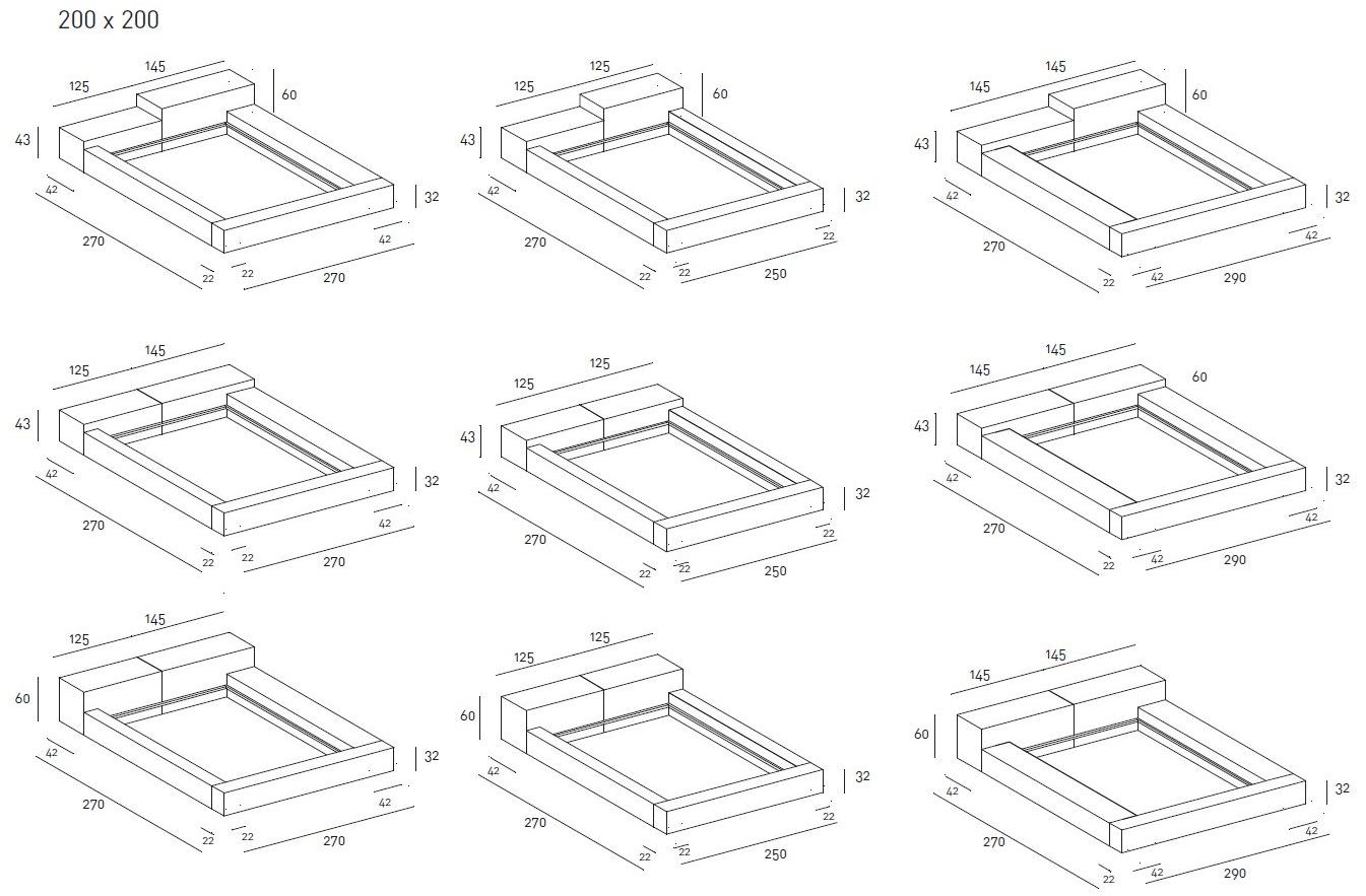 Living Divani Двуспальная кровать с мягким изголовьем Extra wall sun-id-1431436 - Вид №7