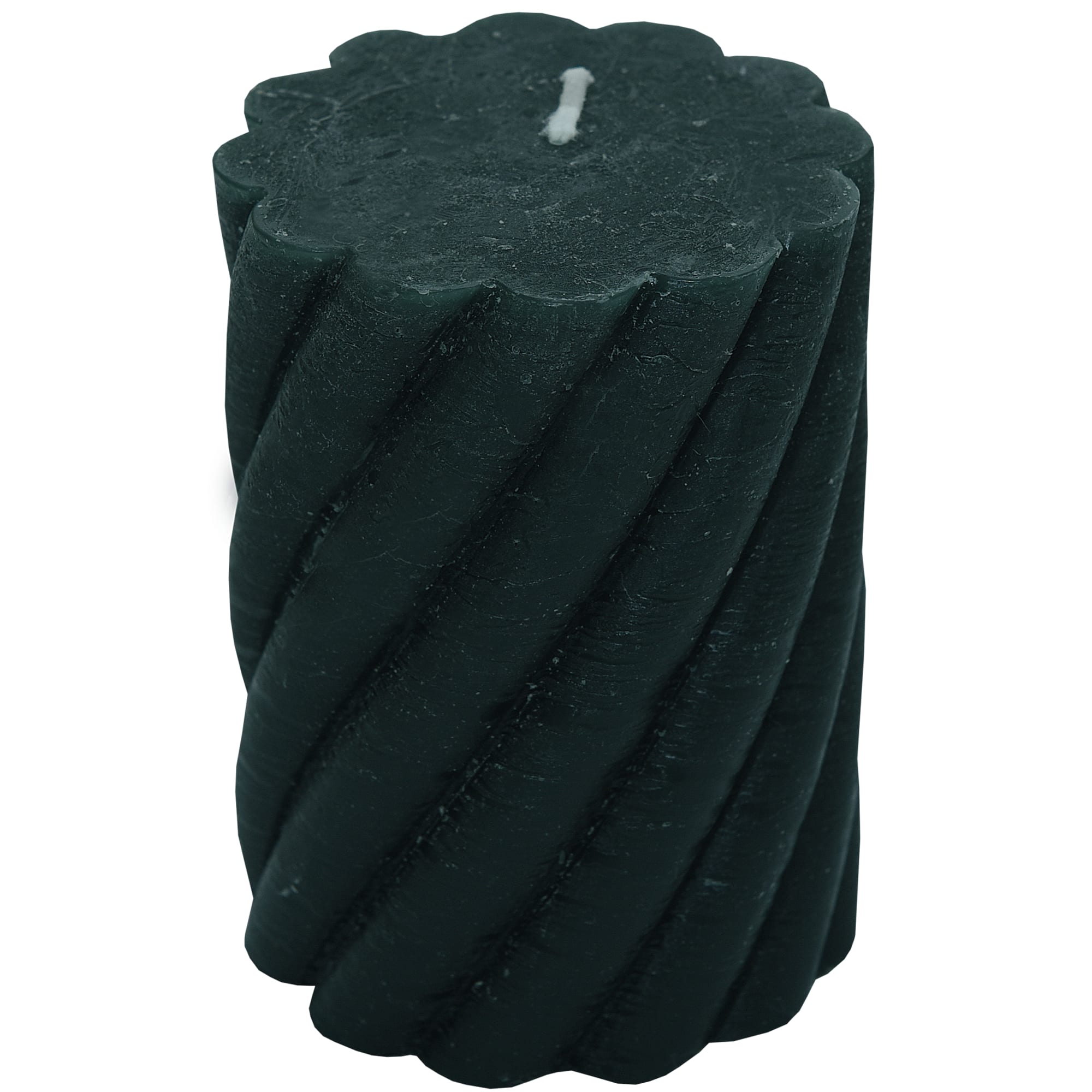 82606751 Свеча-столбик витой «Рустик» 7.4х8 см цвет тем зел Santreyd 