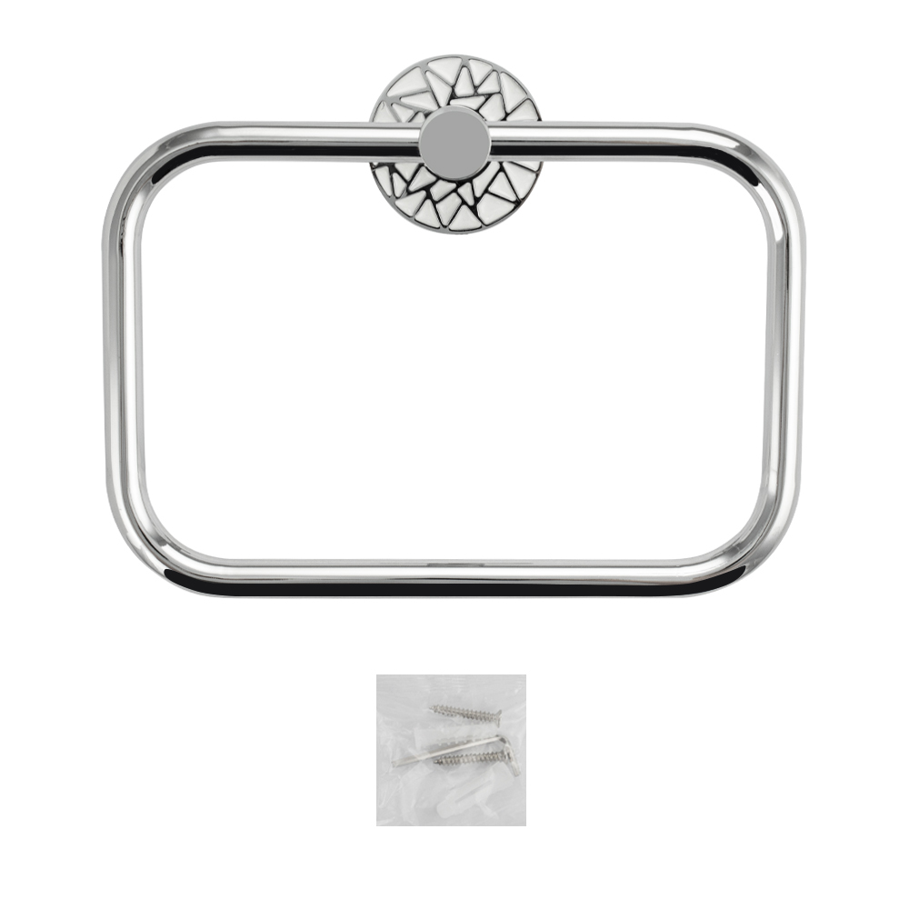 GFmark - Держатель полотенца прямоугольный, с БЕЛОЙ МОЗАИКОЙ, код: 3204  - Вид №4