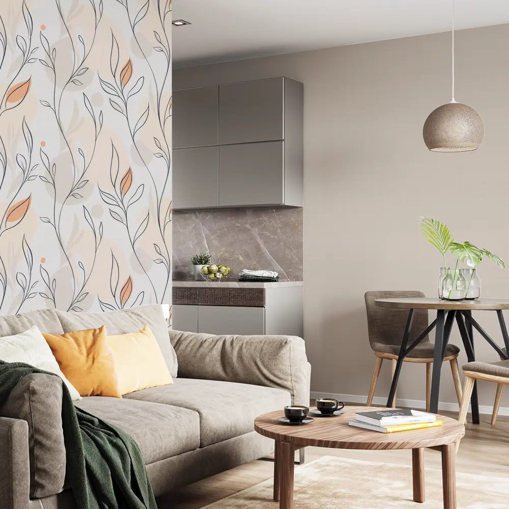 Обои флизелиновые Palitra Life Air 2 темно-бежевые PL72614-23 89448188 STLM-2179111 - Вид №5